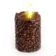 Свеча-эко ручной работы COFFEE с зернами и ароматом кофе, d6-7 h9-10 см, круглая TM Aromatte